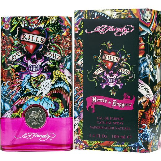 Ed Hardy Hearts & Daggers by Christian Audigier Eau De Parfum Spray 3.4 Oz
