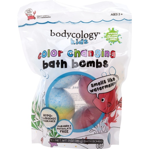 Bodycology Watermelon Color Changing Bath Bomb 10 Oz