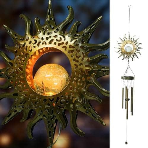 Ferrisland Solar Wind Chimes Solar-Powered