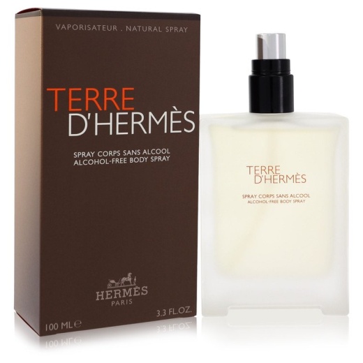 Terre D'hermes Cologne by Hermes Body Spray (Alcohol Free) - 3.3 Oz