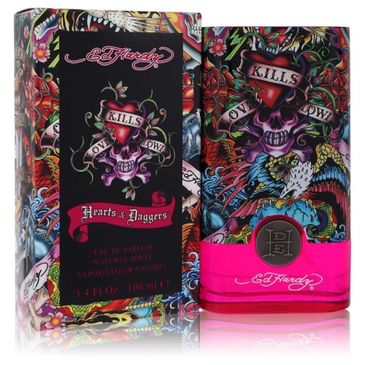 Ed Hardy Hearts & Daggers Perfume By Christian Audigier Eau De Parfum Spray - 3.4 Oz Eau De Parfum Spray