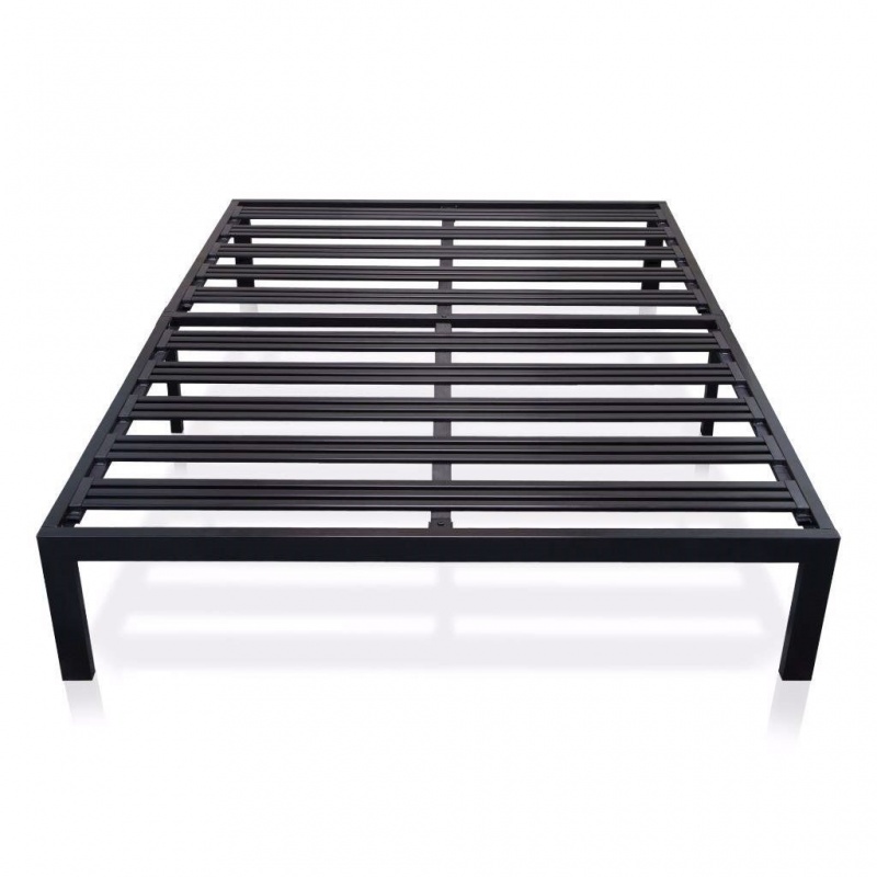 Full Size Metal Platform Bed Frame With 3.86 Inch Wide Heavy Duty Steel