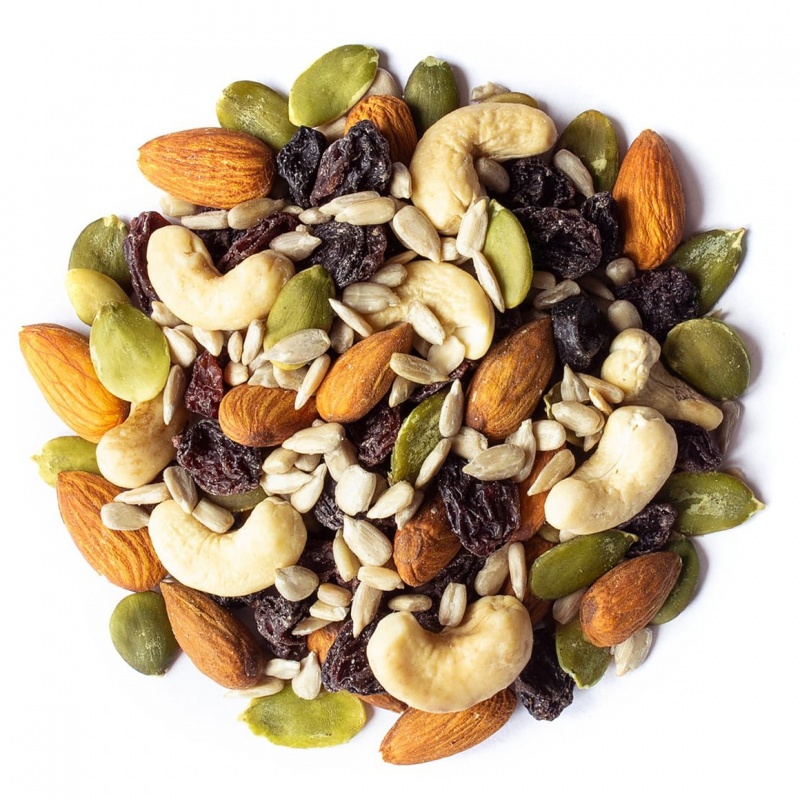 Organic Raw Seeds, Nuts And Raisins Mix