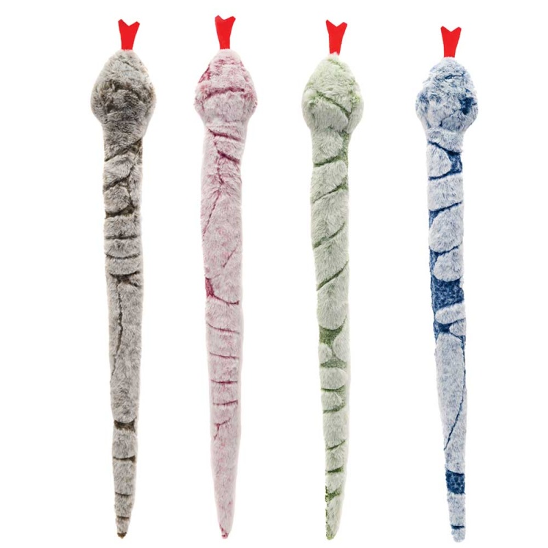 62In 4 Asst. Snakes - Blue, Army Green, Brn Or Persian Plum