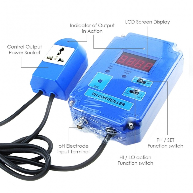Ph-301 Digital Ph Controller + Bnc Electrode 220V Or 110V Co2