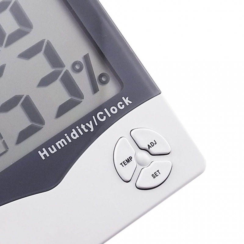 Digital Hygrometer Temperature Humidity Meter Lcd Clock