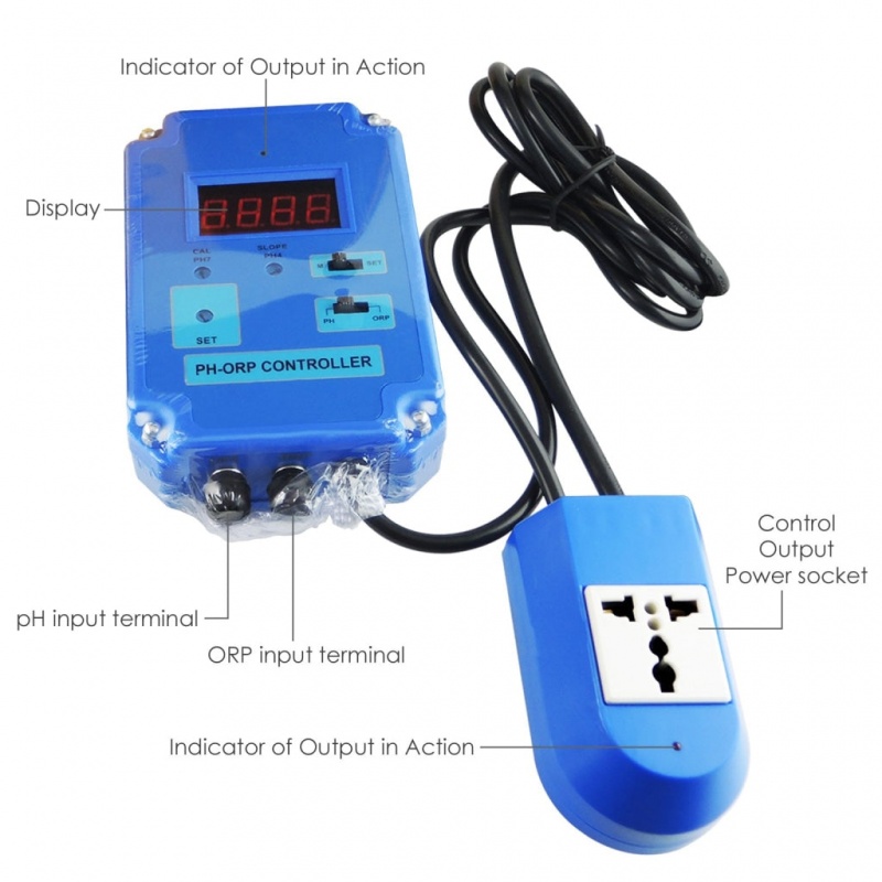 2-In-1 Digital Ph & Orp Controller + Electrodes Industrial Type