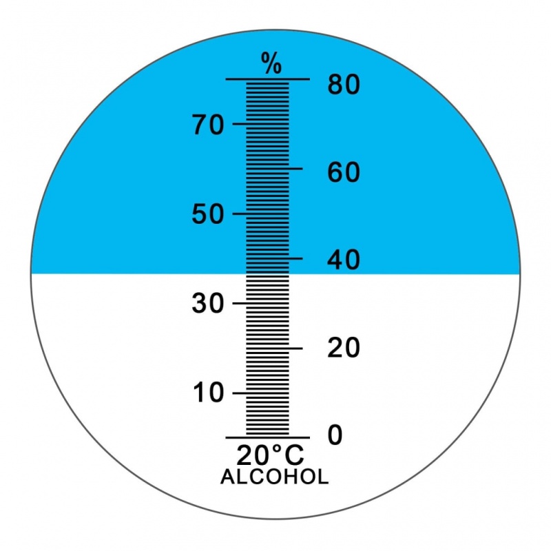 Handheld 0-80% Atc Alcohol Refractometer (W/W 0-80%)