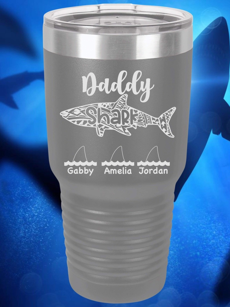 Daddy Shark Personalized Tumbler