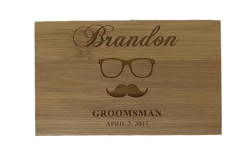 Personalized Hipster 2-Piece Bamboo Wine Tool Set