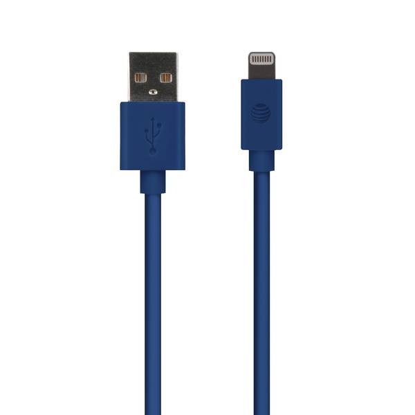 At&T Pvc Charge And Sync Lightning Cable, 10 Feet (Blue)
