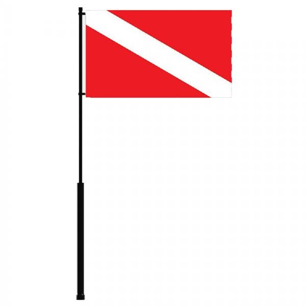 Mate Series Flag Pole - 36Inch W/Dive Flag