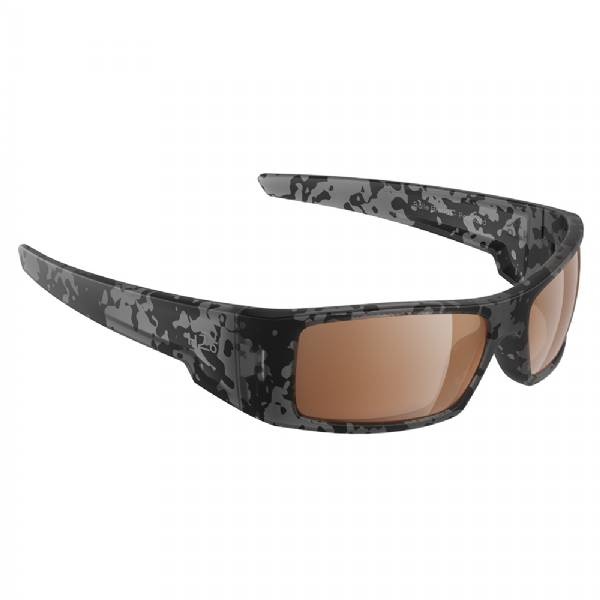 H2optix Waders Sunglasses Matt Tiger Shark, Brown Lens Cat.3 - Antisal