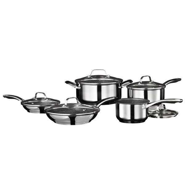 Starfrit Stainless Steel Non-Stick 10-Piece Cookware Set With Stainless