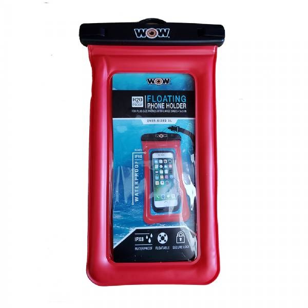 Wow World Of Watersports H2o Proof Smart Phone Holder - 5Inch X 9Inch - Red