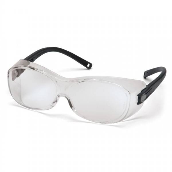 Pyramex Ots Safety Glasses Black Frame Clear Lens