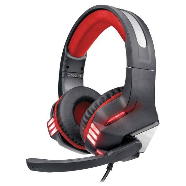 Supersonic Pro-Wired Gaming Headset With Lights (Red)