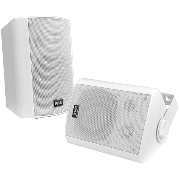Pyle 6.5In Indoor/Outdoor Wall-Mount Bluetooth Speaker System (Whit