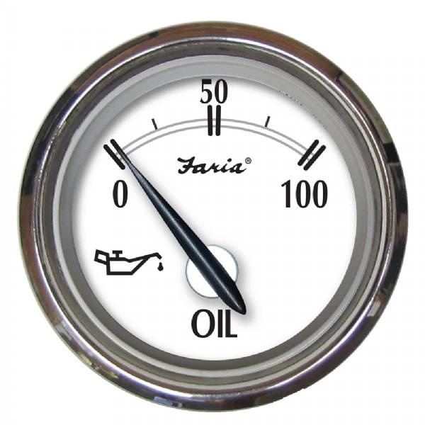 Faria Newport Ss 2Inch Oil Pressure Gauge - 0 To 100 Psi