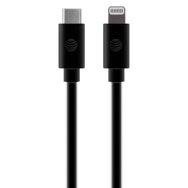 At&T Charge And Sync Usb To Usb-C Cable With Lightning Connectors,