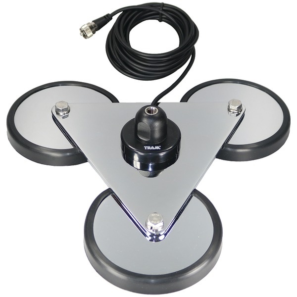 Tram 5In Tri-Magnet Cb Antenna Mount With Rubber Boots, 18Ft Rg58a/