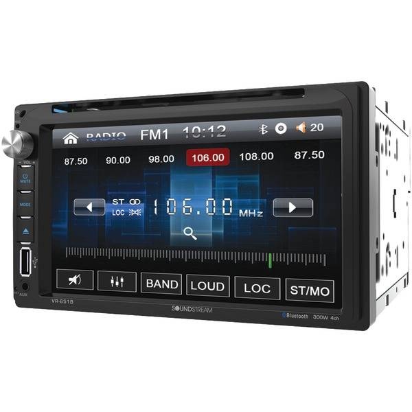 Soundstream 6.5In Double-Din In-Dash Dvd Receiver With Bluetooth