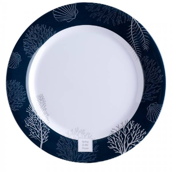 Marine Business Melamine Flat, Round Dinner Plate - Living - 10Inch Set Of 6