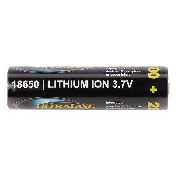 Ultralast 2,600 Mah 18650 Retail Blister-Carded Batteries (Single Pack)