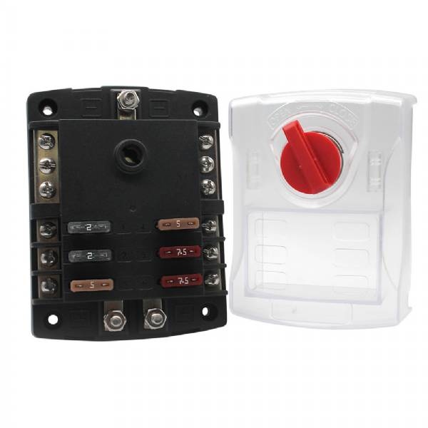 Cole Hersee 6 St Ato Fuse Block With Ground Bus