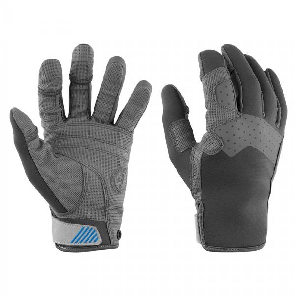 Mustang Survival Traction Closed Finger Gloves - Grey/Blue - Medium