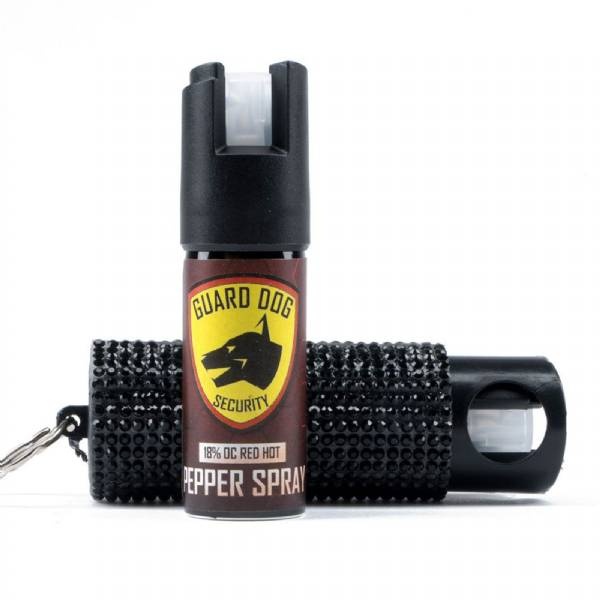 Guard Dog Bling It On Max Strength Keychain Pepper Spray Blk