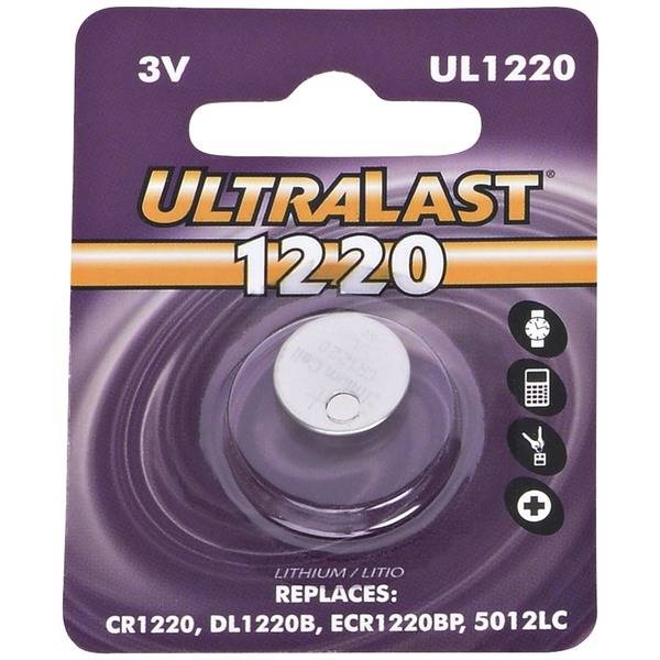 Ultralast Cr1220 Lithium Coin Cell Battery