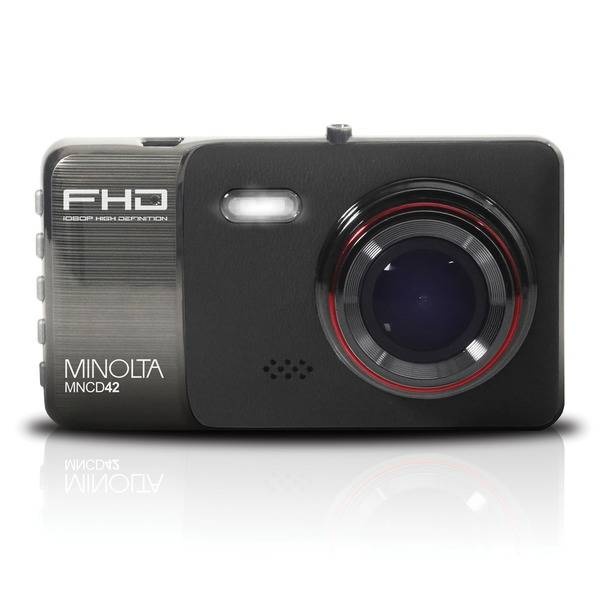 Minolta Mncd42 1080P Full Hd Dash Camera With 4-Inch Lcd Screen (Black