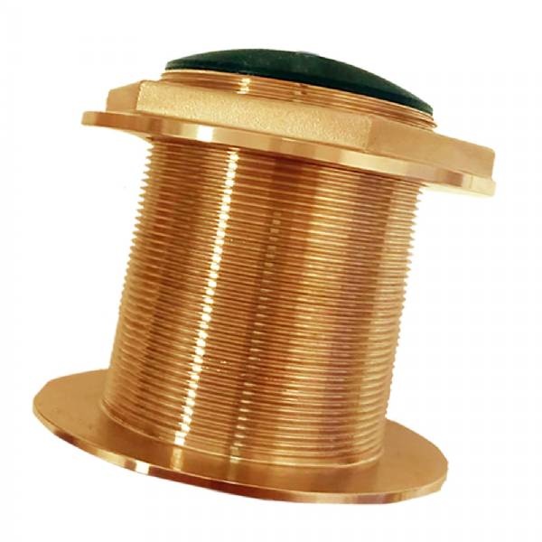 Si-Tex Bronze Low Profile Thru-Hull High-Frequency Chirp Transducer -