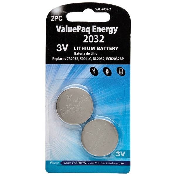 Dantona Valuepaq Energy 2032 Lithium Coin Cell Batteries, 2 Pk