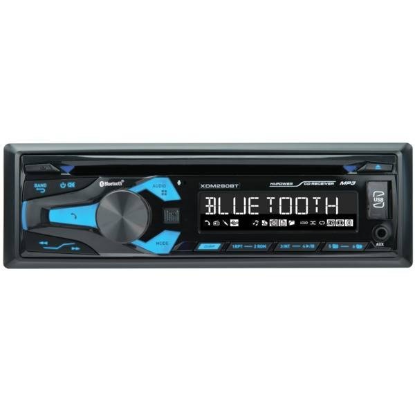 Dual Single-Din In-Dash Cd Receiver With Bluetooth