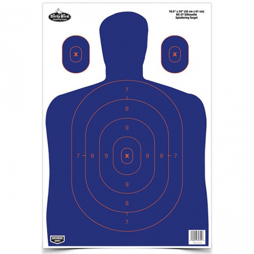 Birchwood Casey Dirty Bird BC-27 Blue/Orange Silhouette Target