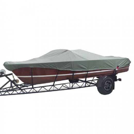 Carver Sun-Dura Styled-To-Fit Boat Cover for 18.5 Ft Tournament Ski Boats - Grey