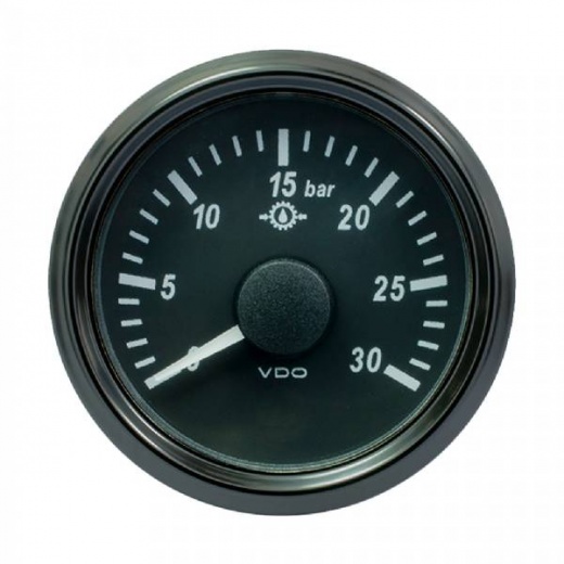 VDO SingleViu 52mm Brake Pressure Gauge - 30 Bar - 0-4.5V