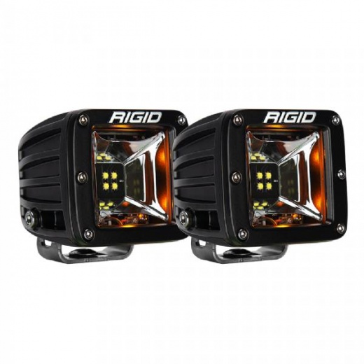 Rigid Radiance Scene Lights - Surface Mount Pair - Black w/Amber LED