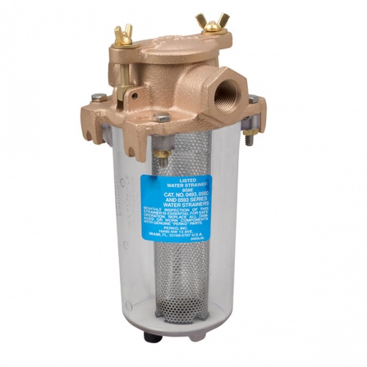 Perko Lightweight Intake Water Strainer - Clear Body - 1/2 Inch Pipe