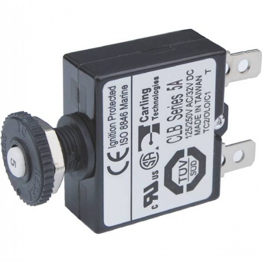 Blue Sea 5A Push Button Quick Connect Circuit Breaker