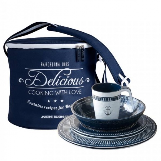 Marine Business Melamine Tableware and Basket - Sailor Soul - Set of 16