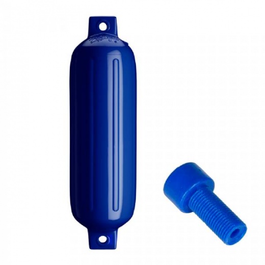 Polyform G-4 Twin Eye Fender - 6.5 Inch x 22 Inch - Cobalt Blue w/Air Adapter