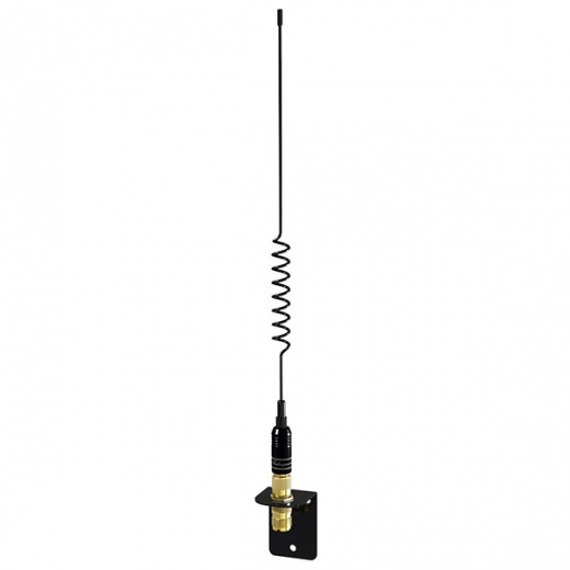 Shakespeare VHF 15IN SS Black Whip Antenna with Bracket