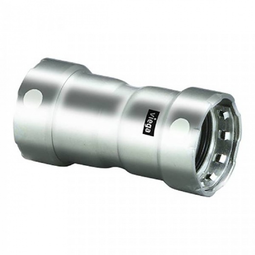 Viega Megapress 1/2Inch Stainless Steel 304 Coupling W/Stop - Double