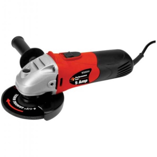 Performance Tool Angle Grinder - 90 Degree Angle, 5 Amps, 11000 RPM