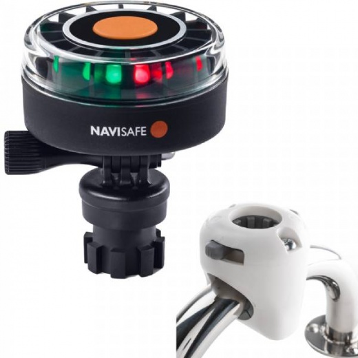 Navisafe Navilight 2Nm Tricolor with Navimount Base Rail Mount - White