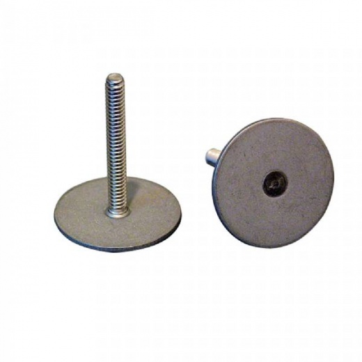 Weld Mount Stainless Steel Stud 1.25 Inch Base 10 x 24 Thread 2.5 Inch Tall