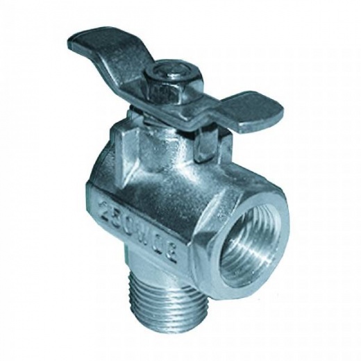 Groco 1/2 Inch NPT 90 Degree Stainless Steel Fuel Valve